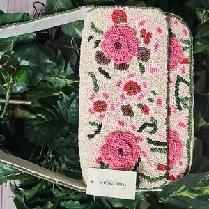 Francesca's NWT Countryside Floral Shoulder Embroidered Multicolor Shoulder Bag